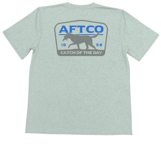 Aftco Fetch Seafoam Heather Men’s S/S Tee MT3481