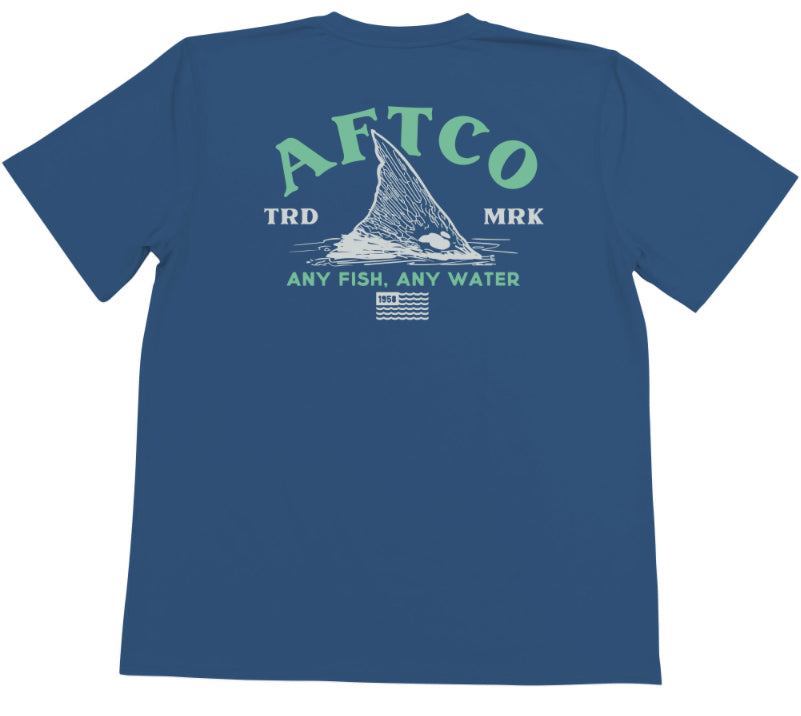 Aftco Red Peak Storm Blue Men’s S/S Tee Mt1489