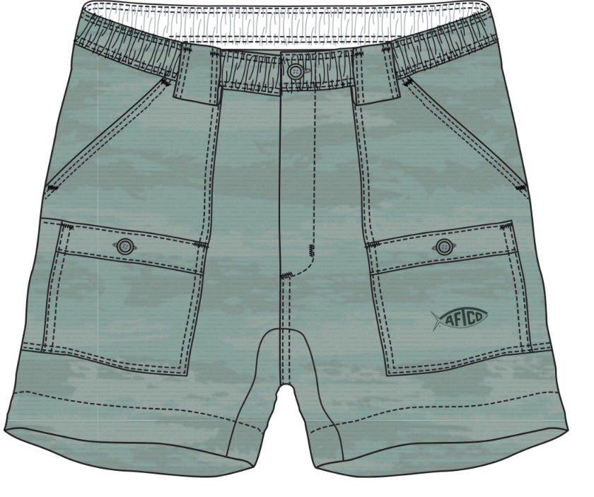 Aftco Men’s Tofs Camo Jade Shoreline Short ME2