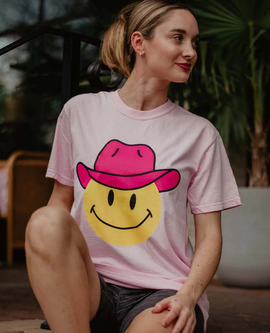 Katydid Collection Blossom Cowboy Happy Face S/S Graphic Tee