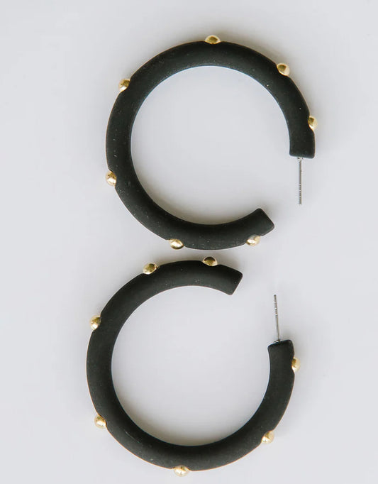 Michelle McDowell Earrings Candace Large Black