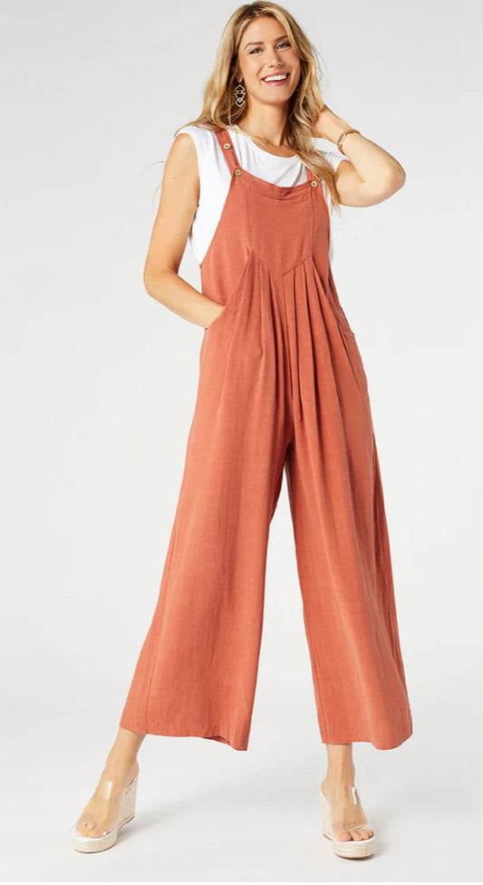 Coco+Carmen Landen Wide Leg Jumpsuit - Terra Cotta