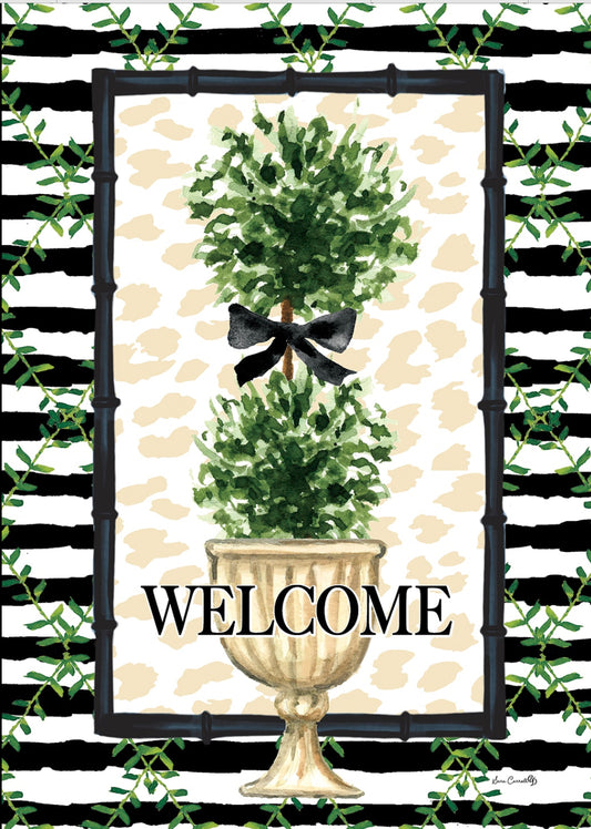 Custom Decor Double Topiary Small Flag