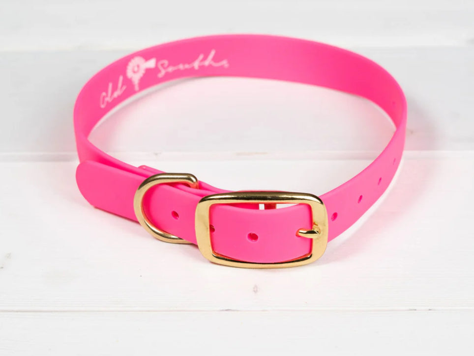 Old South Good Boy- Dog Collar Large 15”-23”  Neon Pink