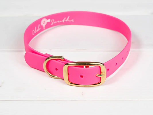 Old South Good Boy- Dog Collar Large 15”-23”  Neon Pink