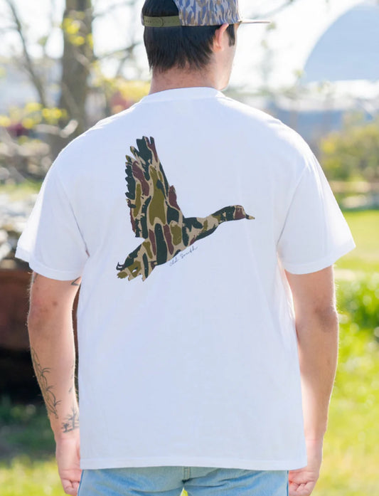 Old South S/S Tee Duck Wings With Thicket Camo White