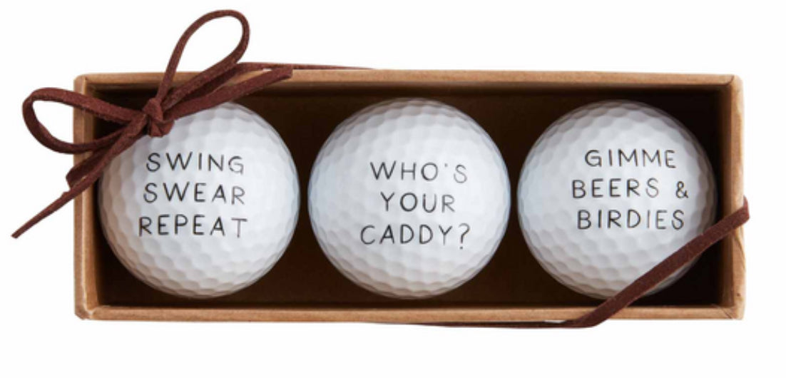 Mud Pie Who’s Your Caddy Golf Ball Set