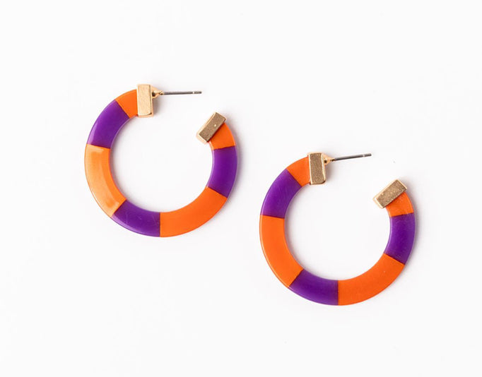 Michelle McDowell Earrings Melody Purple & Orange M