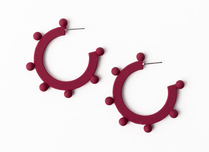 Michelle McDowell Earrings Astrid Garnet & Black M