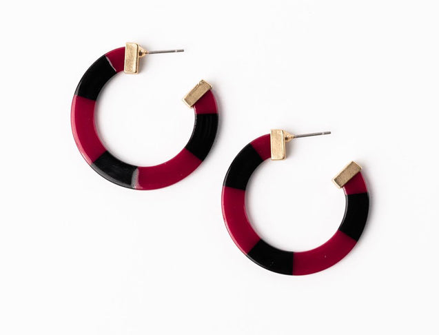 Michelle McDowell Earrings Melody Garnet & Black M