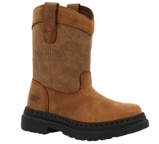 Georgia Boot Kids Brown 8” Lifestyle Brown