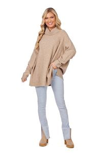 Mudpie Freddie Ribbed Sweater Tan