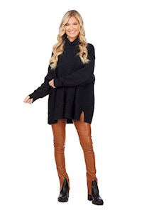 Mudpie Freddie Ribbed Sweater Black