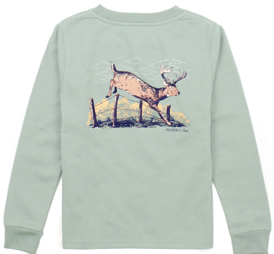 Properly Tied Baby Jumping Buck L/S Sage