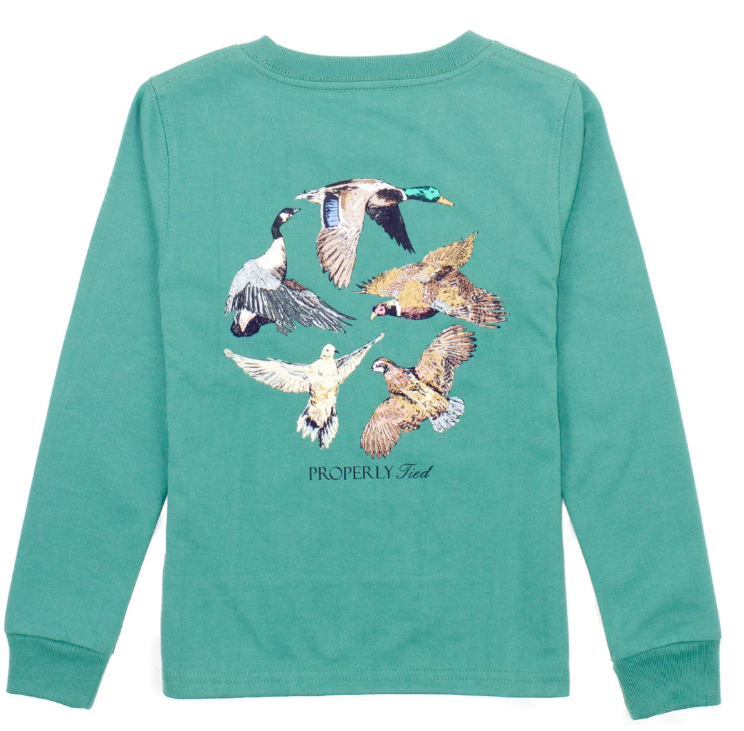 Properly Tied Baby Flock L/S Teal