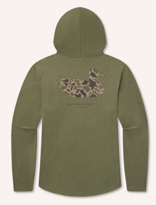 Southern Marsh Classic Hoodie Tee Duck Original Camo Washed Dark Green