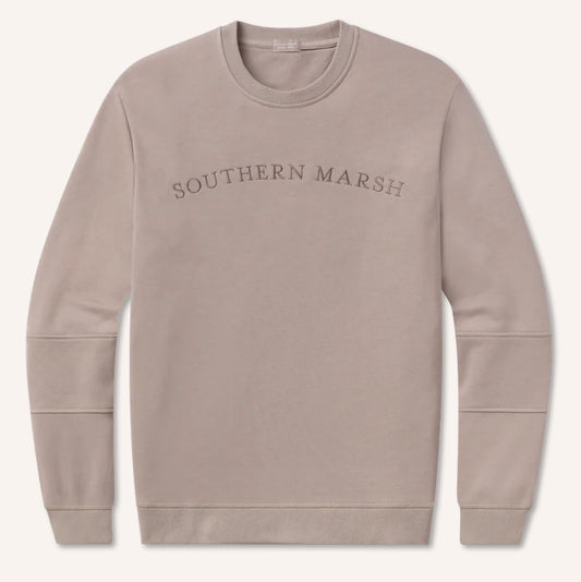 Southern Marsh Meridian Cozy Crewneck Light Gray