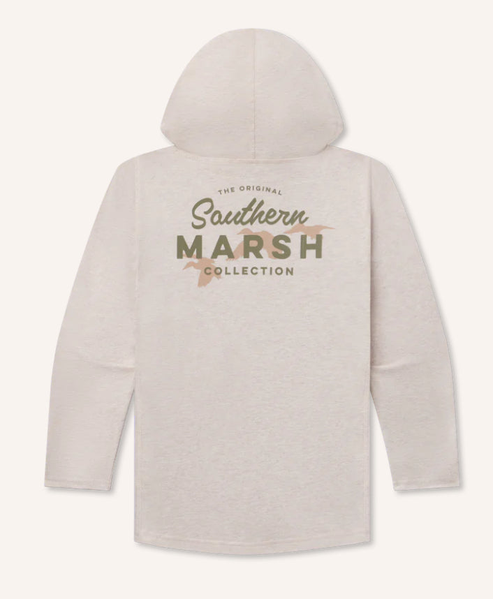 Southern Marsh Youth Classic Hoodie Tee Three Ducks Washed Oatmeal