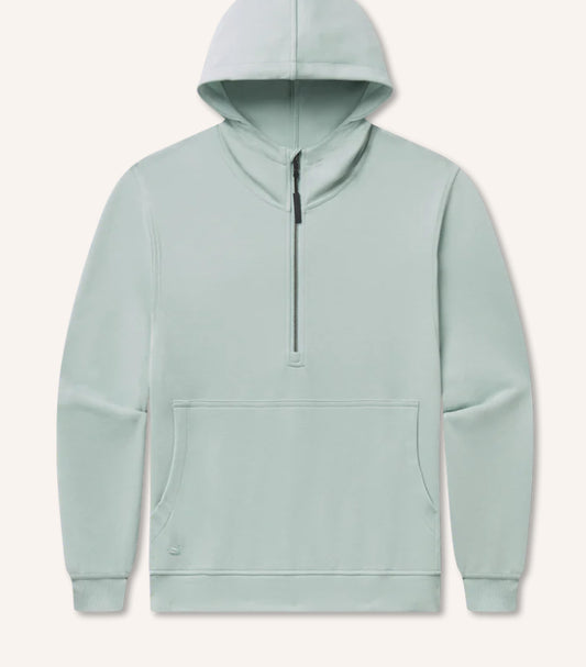 Southern Marsh Youth Angle Active Half Zip Hoodie Seafoam