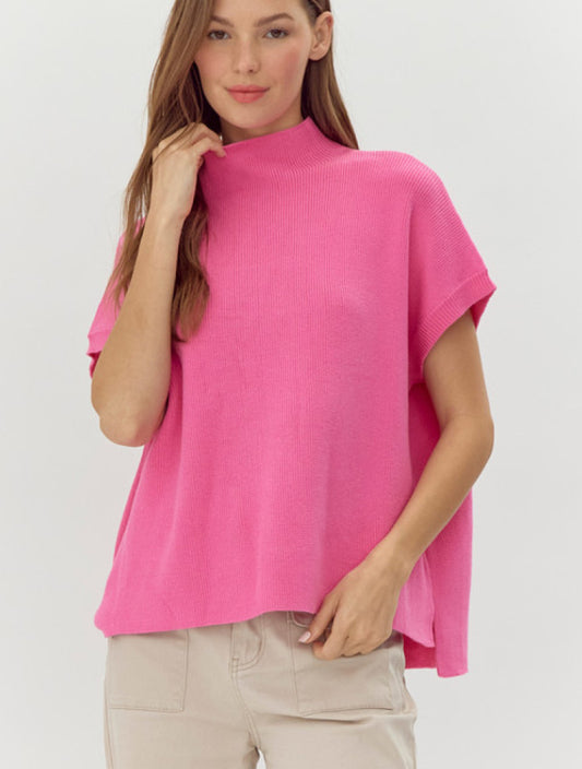 Jodifl Bubble Gum Short Sleeve Sweater