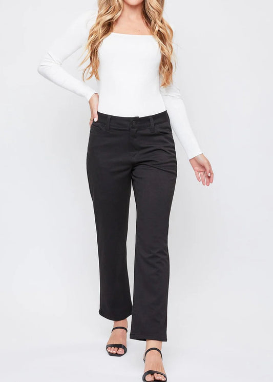 YMI Sueded Twill Basic 5 Pocket Straight Leg Black