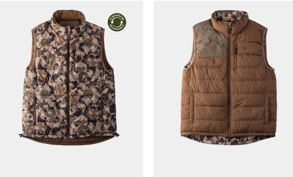 Duck Camp Dry Down Vest Reversible Pintail / Wetland