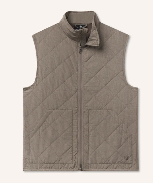 Southern Marsh Bryson Ripstop Quilted Vest Stone Brown