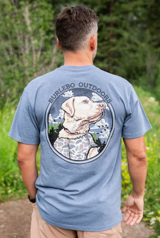 Burlebo Camo Hunting Dog - SS - Heather Blue Jean