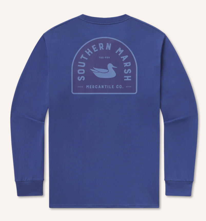 Southern Marsh L/S Mercantile Dome Tee LMDT Bluestone