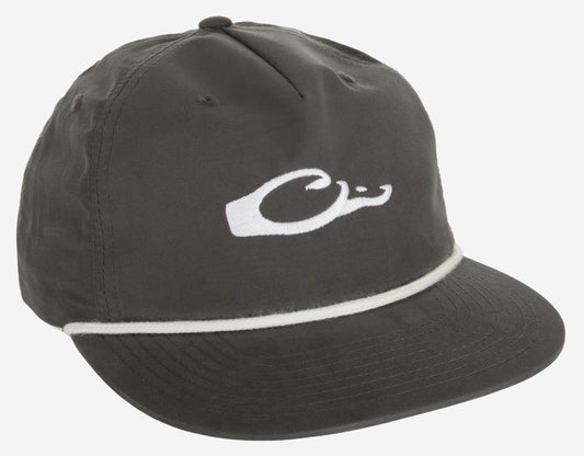 Drake Logo Rope Cap Charcoal - White