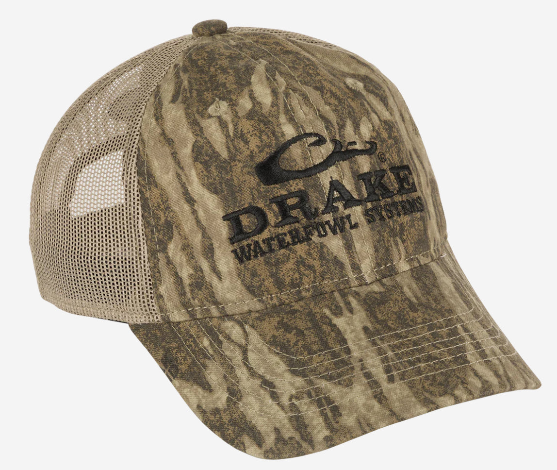 Drake Mesh Back Cap Mossy Oak Bottomland