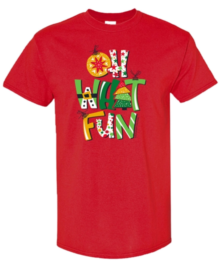 SC Soft Oh What Fun Front Print - Red