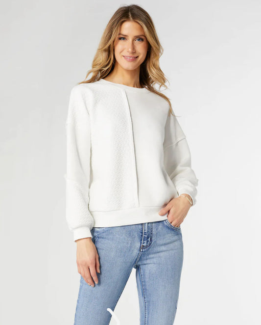 Coco+Carmen Nylah Quilted Pieced Top - Off White