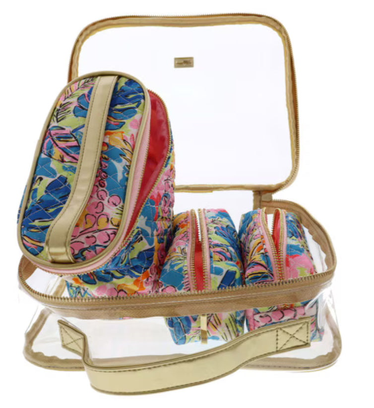 Jane Marie Tropical Dream Clear Travel Set Three Inserts