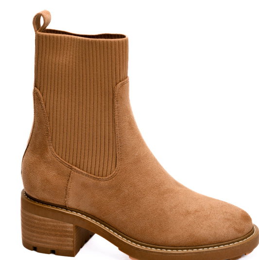 Corkys Goodness Gracious Camel Faux Suede Boot