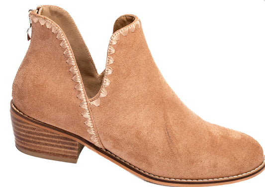 Corks Spice it up  Camel Faux Suede Bootie