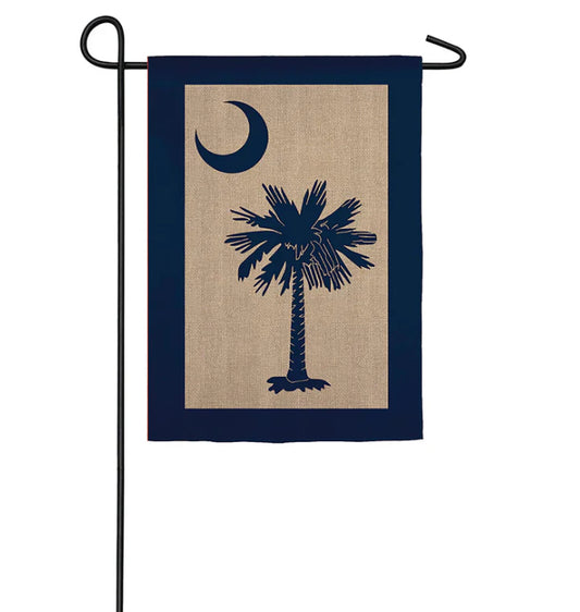 Evergreen  South Carolina  Burlap Garden Flag