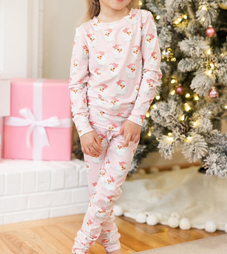 Mary Square PJ Set Kids Santa Baby