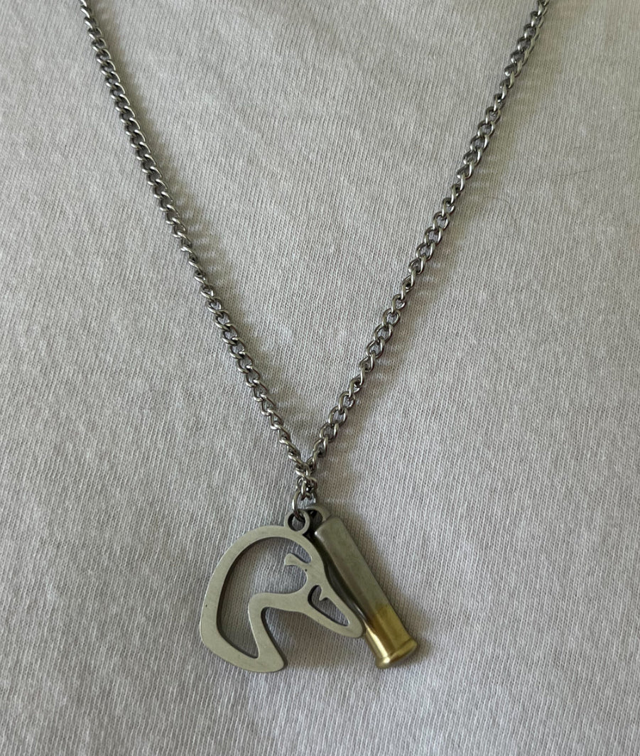 Mucker Bucker Mallard Duck Shot - Stainless Steel Necklace