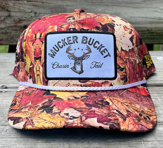 Mucker Bucket Leaf Camo Hat Chas in Tail