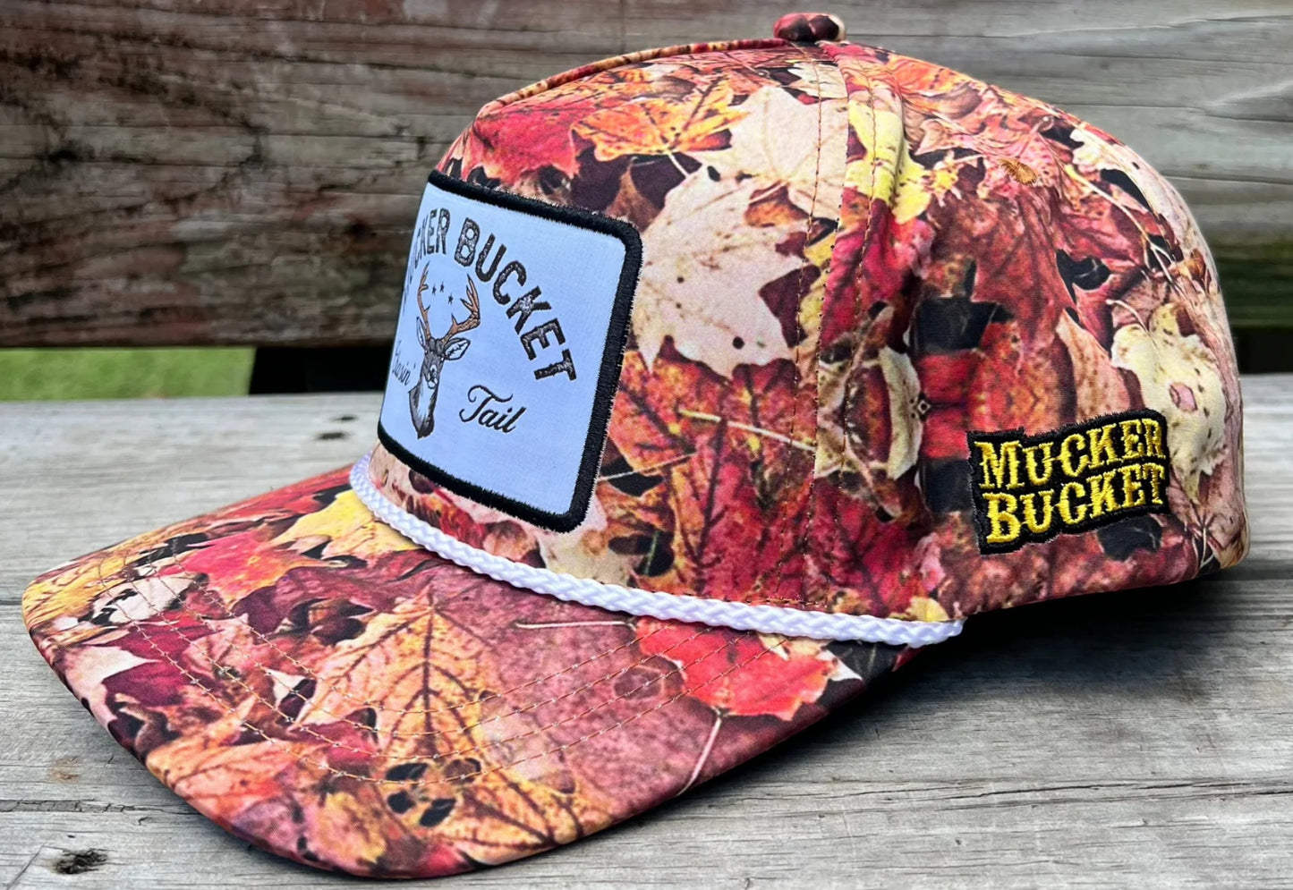 Mucker Bucket Leaf Camo Hat Chas in Tail