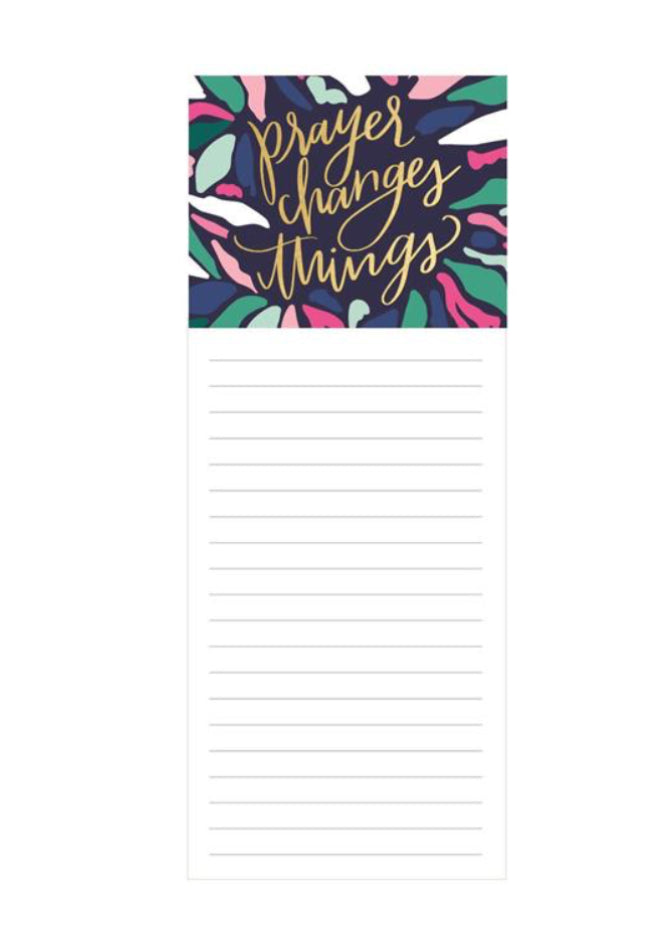 Mary Square Magnetic Notepad Prayer Changes Things