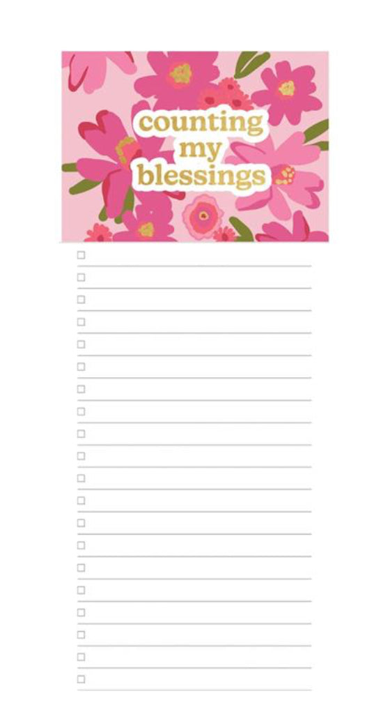 Mary Square Magnetic Notepad Counting My Blessings