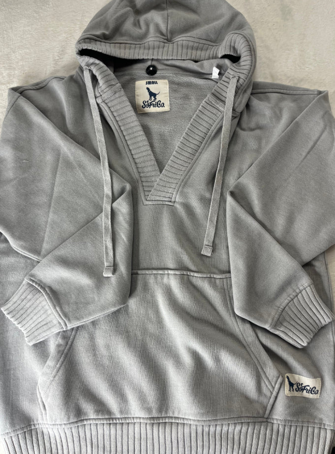 Southern Fried Cotton Linzay Pullover Light Grey   SFBRW037