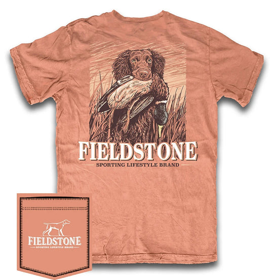 Fieldstone Youth Tee Fetch Em Up Terracotta