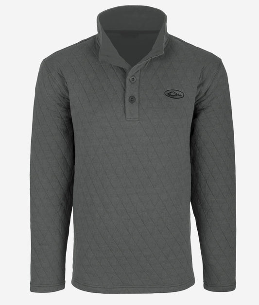 Drake Delta Quilted Sweatshirt Castlerock Grey Heather