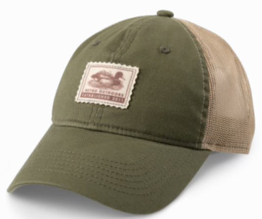 Heybo Stamp Felt Patch Unstructured Hat Olive