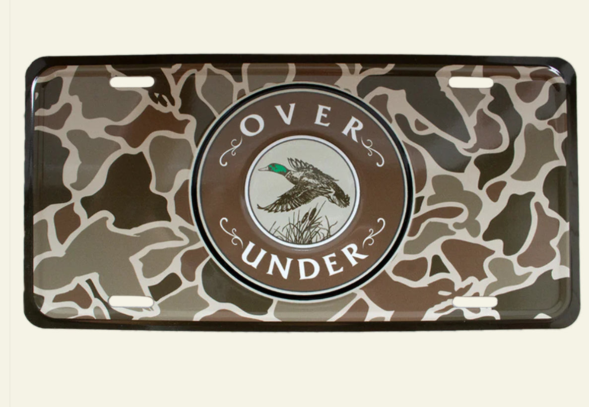 Over under license plate - mallard shoot Duck camp