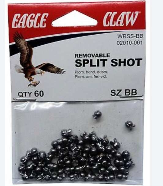 Eagle Claw Removable Split Shot Sz BB Qty 60