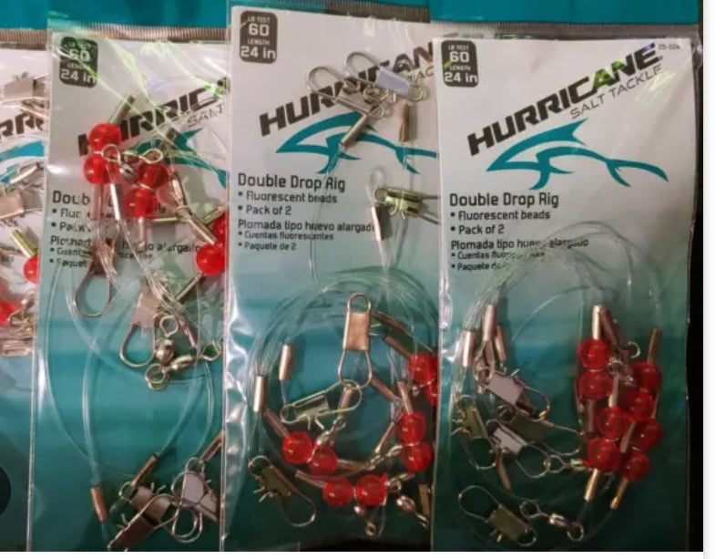 Hurricane Salt Tackle Single Drop Rig Pack Of 3